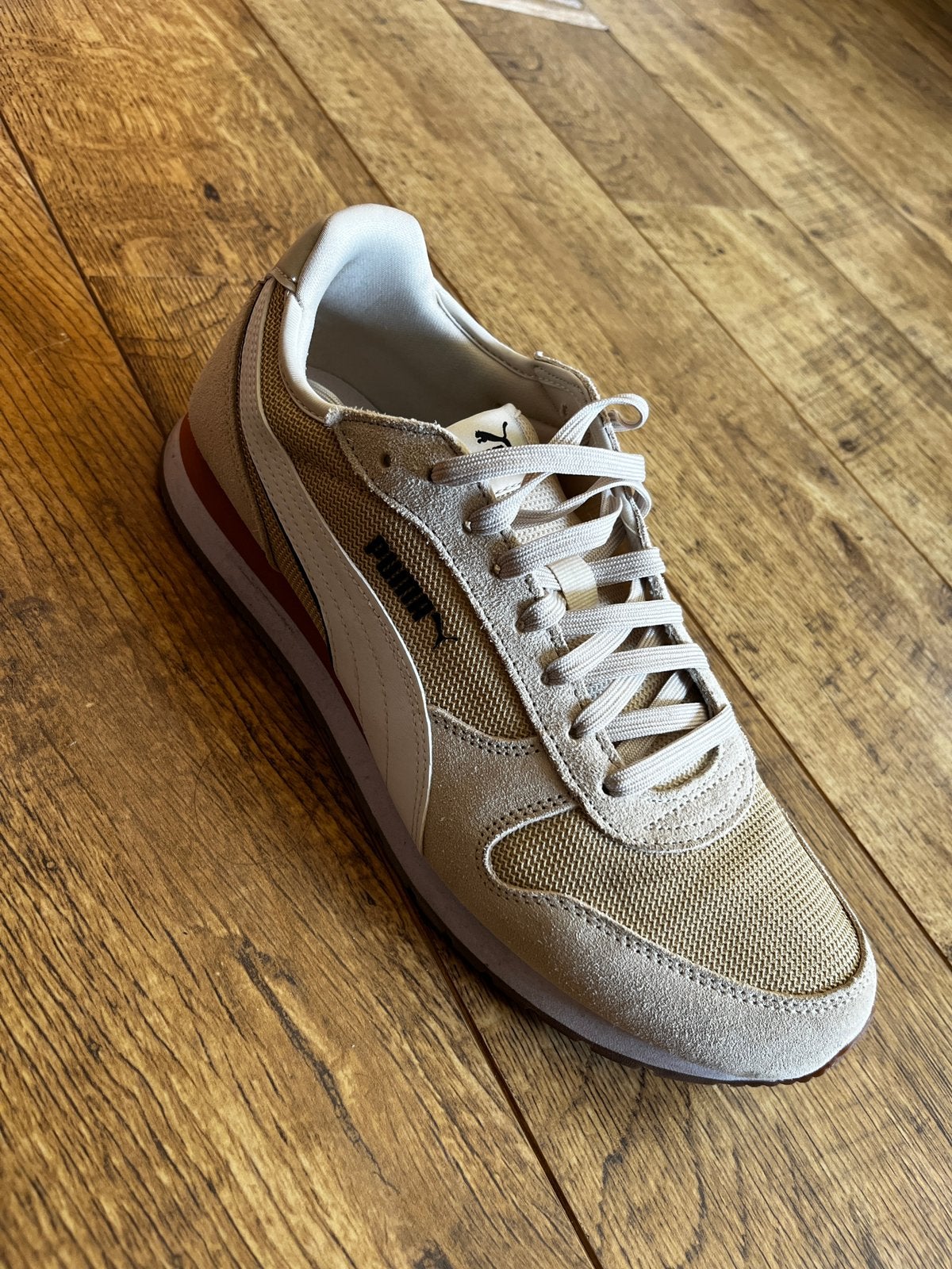 Puma sneakers herren-trainers-pebble path-white-alpine snow, Wit, Ophalen of Verzenden, Sneakers of Gympen, Zo goed als nieuw