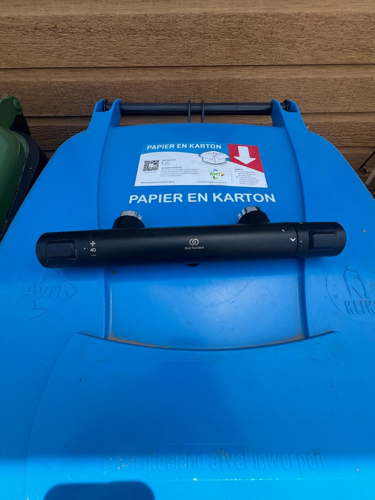 Ideal standard Zwarte thermostaatkraan en douchekop, Ophalen of Verzenden, Gebruikt, Douche