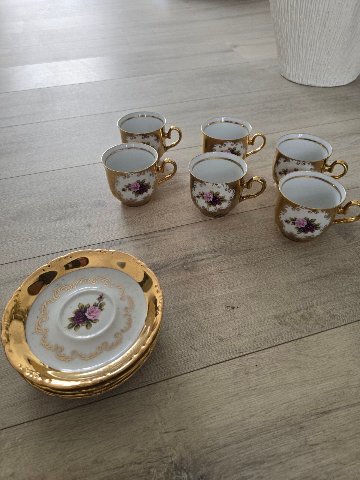 6x Bavaria Germany 24 Karaat Gouden Kopjes en Schotels, Ophalen of Verzenden