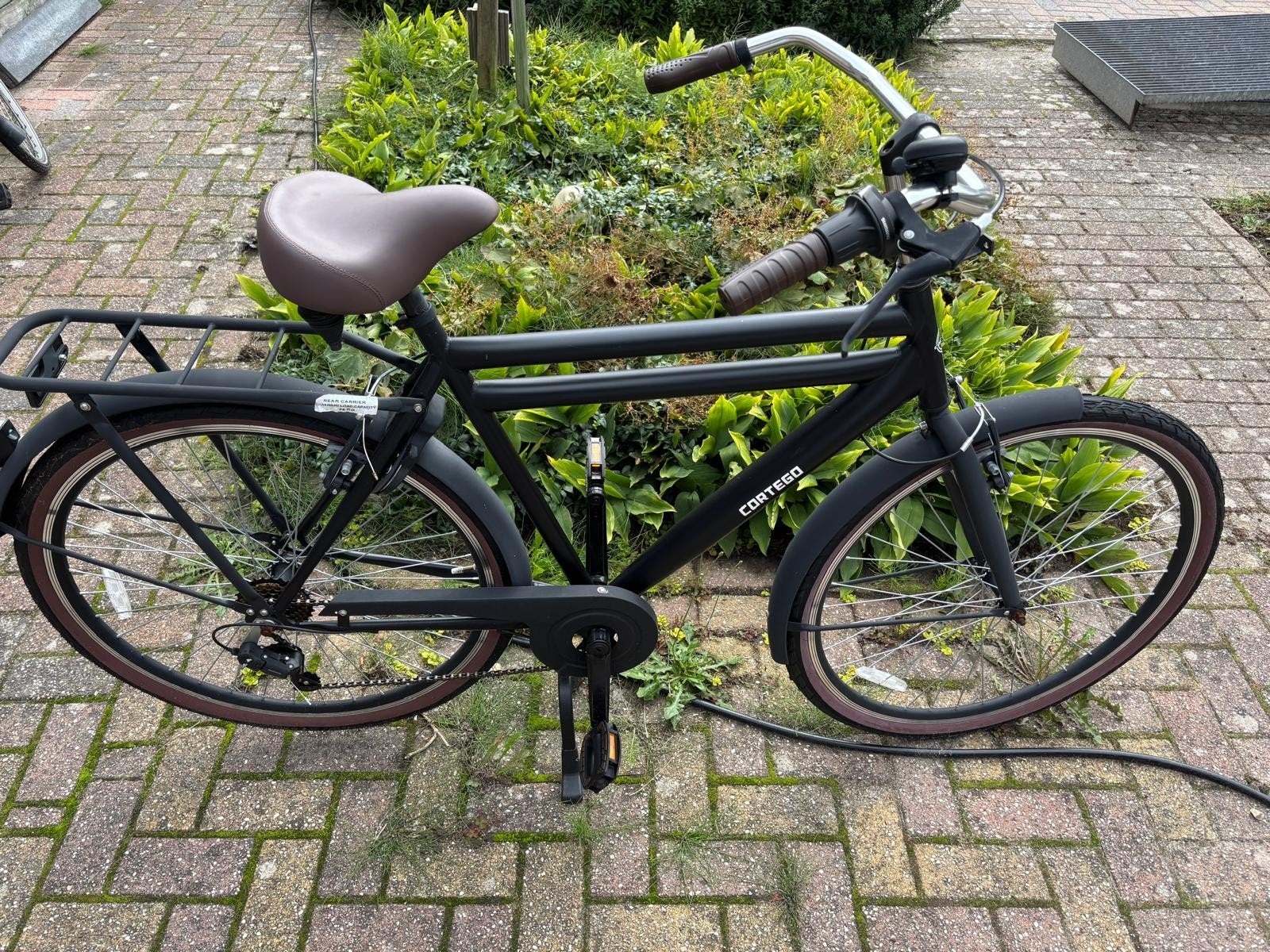 Cortego stadsfiets - Mat zwart  nieuw, Velgrem, Versnellingen, Nieuw, 53 tot 57 cm