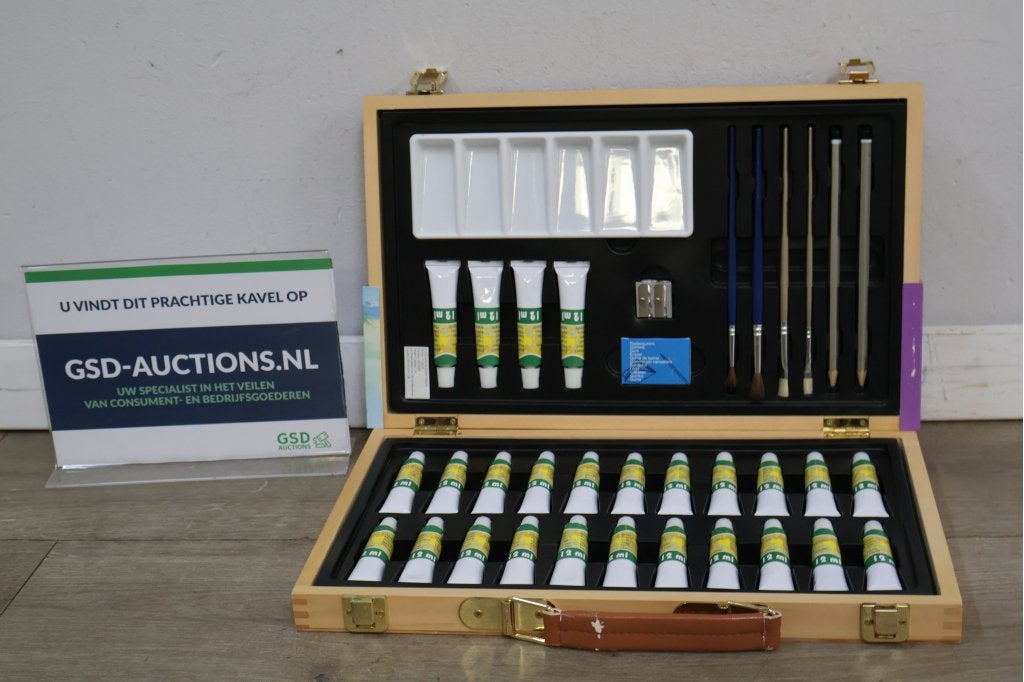 Schilderkofferset met verf tubes en penselen, Ophalen of Verzenden, Niet ingevuld, Niet ingevuld, Niet ingevuld