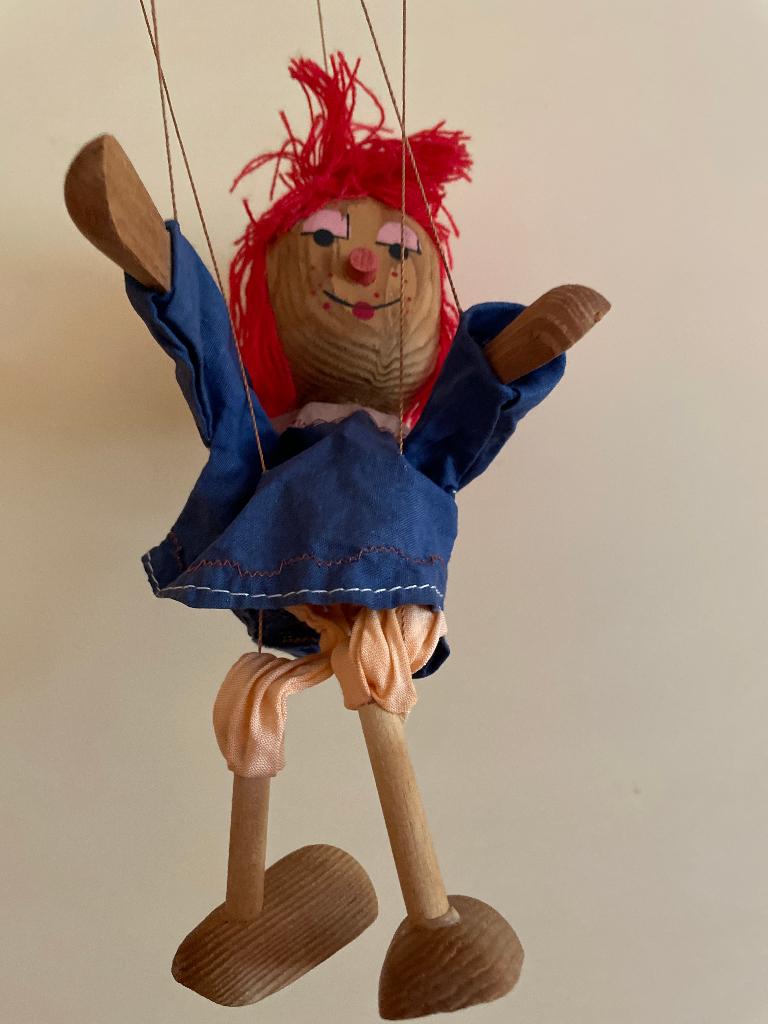 Marionet Mannetje met rood haar 23 cm., Verzamelen, Verzenden, Gebruikt, Overige typen