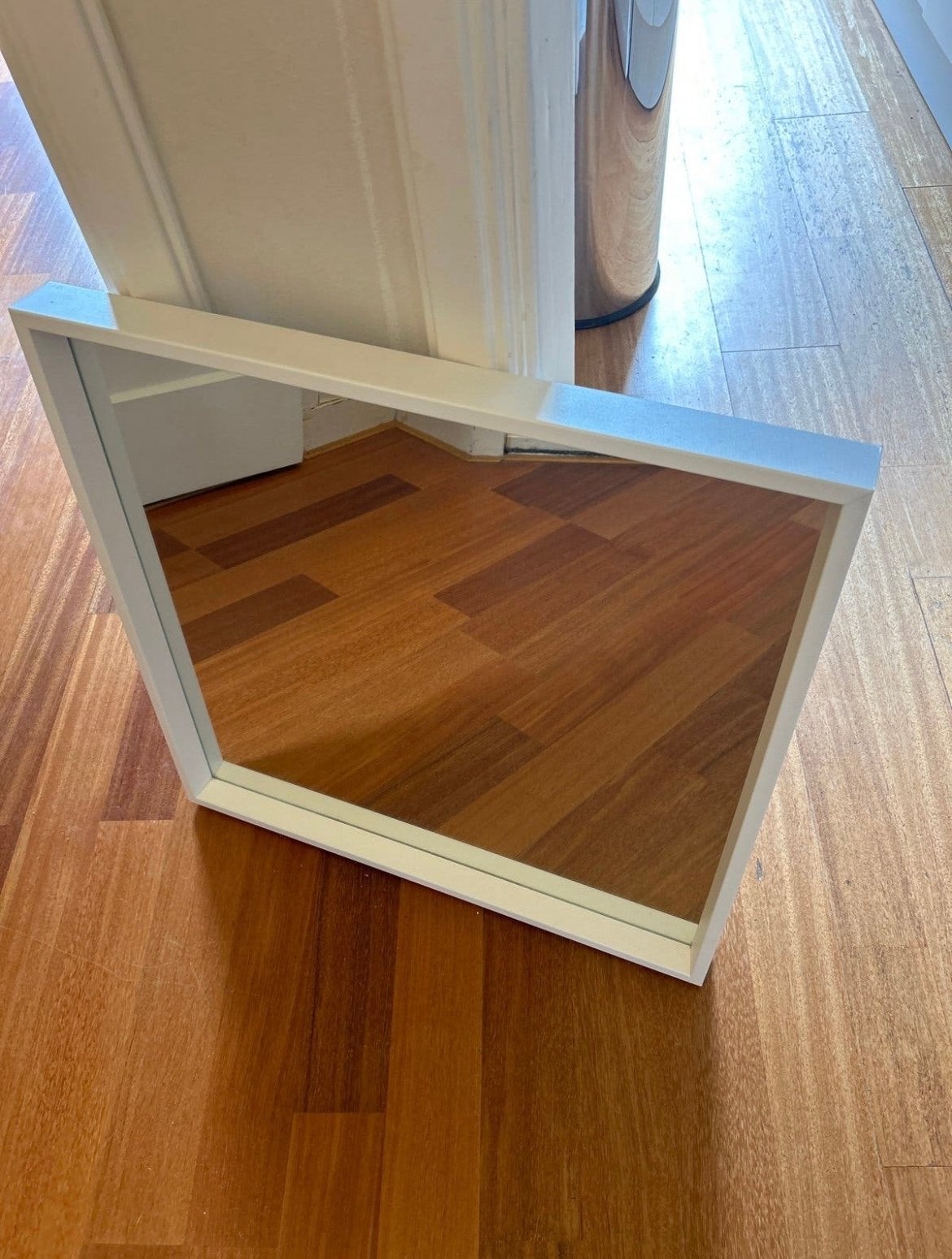 IKEA NISSEDAL Spiegel - Wit, vierkant, Ophalen, Gebruikt, Vierkant, Minder dan 100 cm