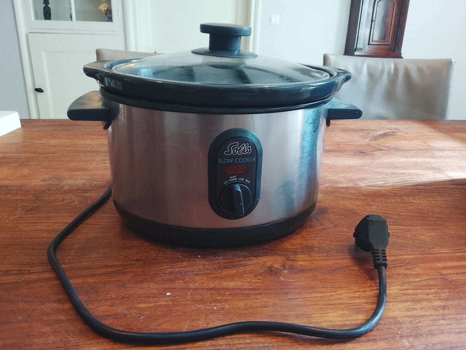 Solis Slow Cooker - Zilver/Zwart, Ophalen of Verzenden, Gebruikt