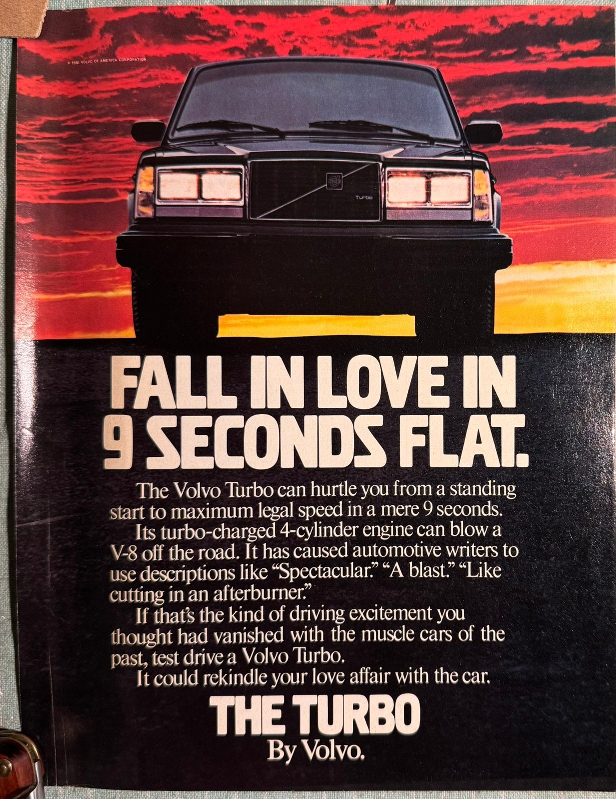 Advertentie 1981 Volvo Turbo USA, Verzenden, Zo goed als nieuw, Auto's