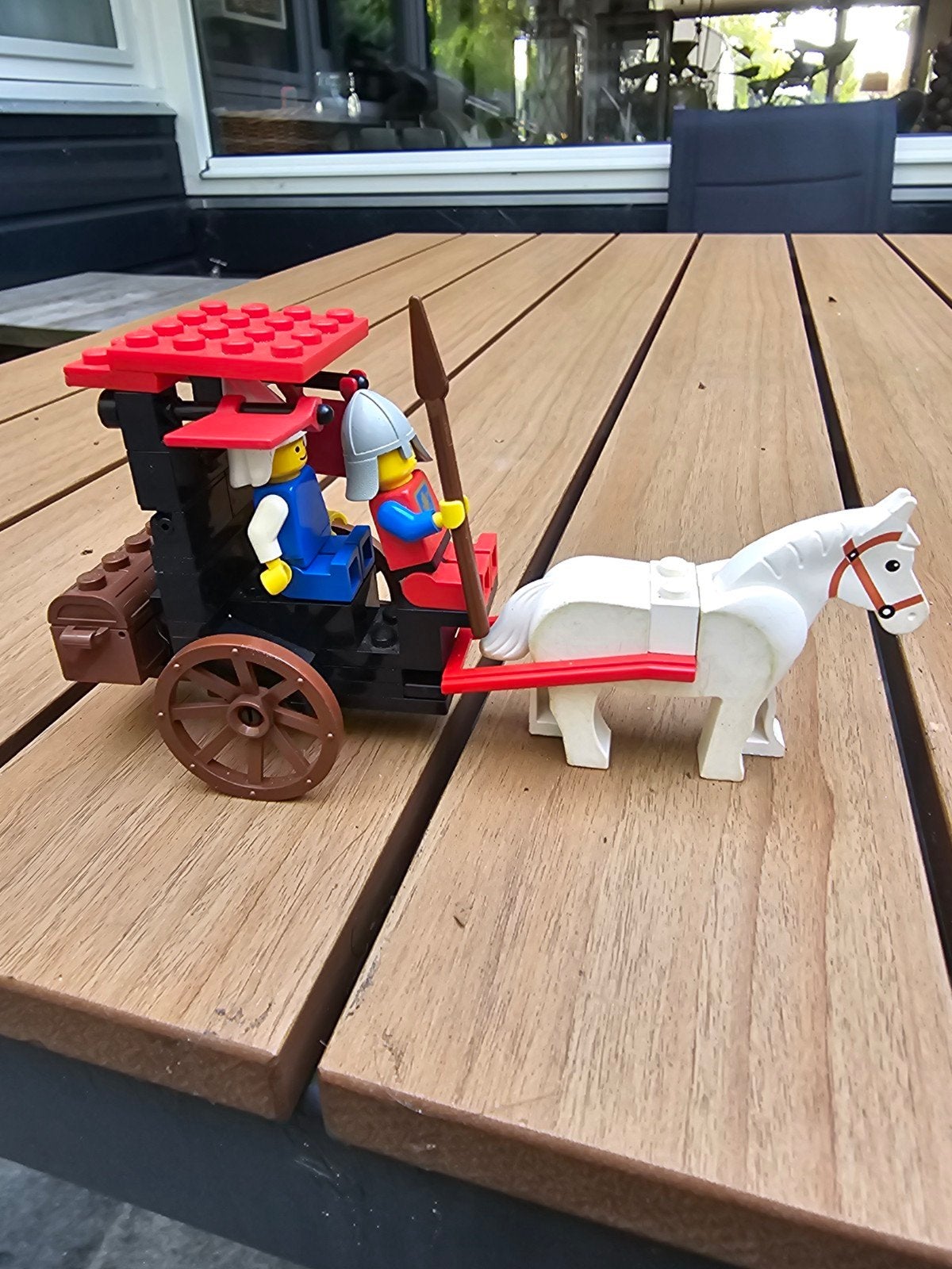 Lego paard en wagen met twee figuren, Ophalen of Verzenden
