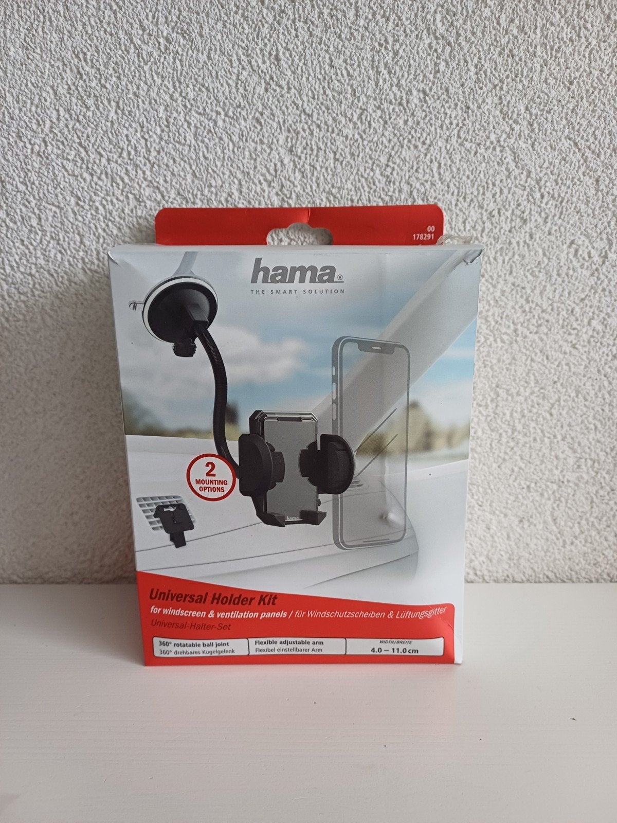 Hama Universele Telefoonhouder Kit - Auto, Ophalen, Nieuw