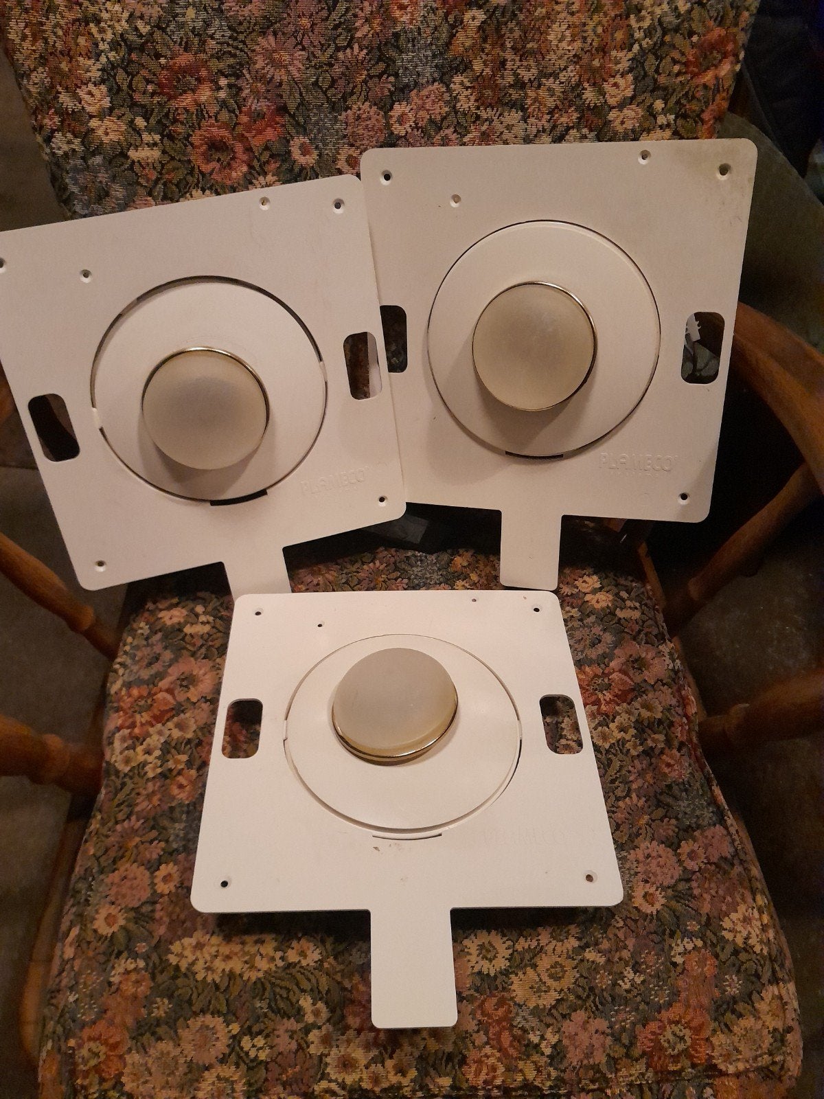 3x Plameco Inbouwspots met transformator, dimbaar, Halogeen, Kunststof, Gebruikt, Overige merken
