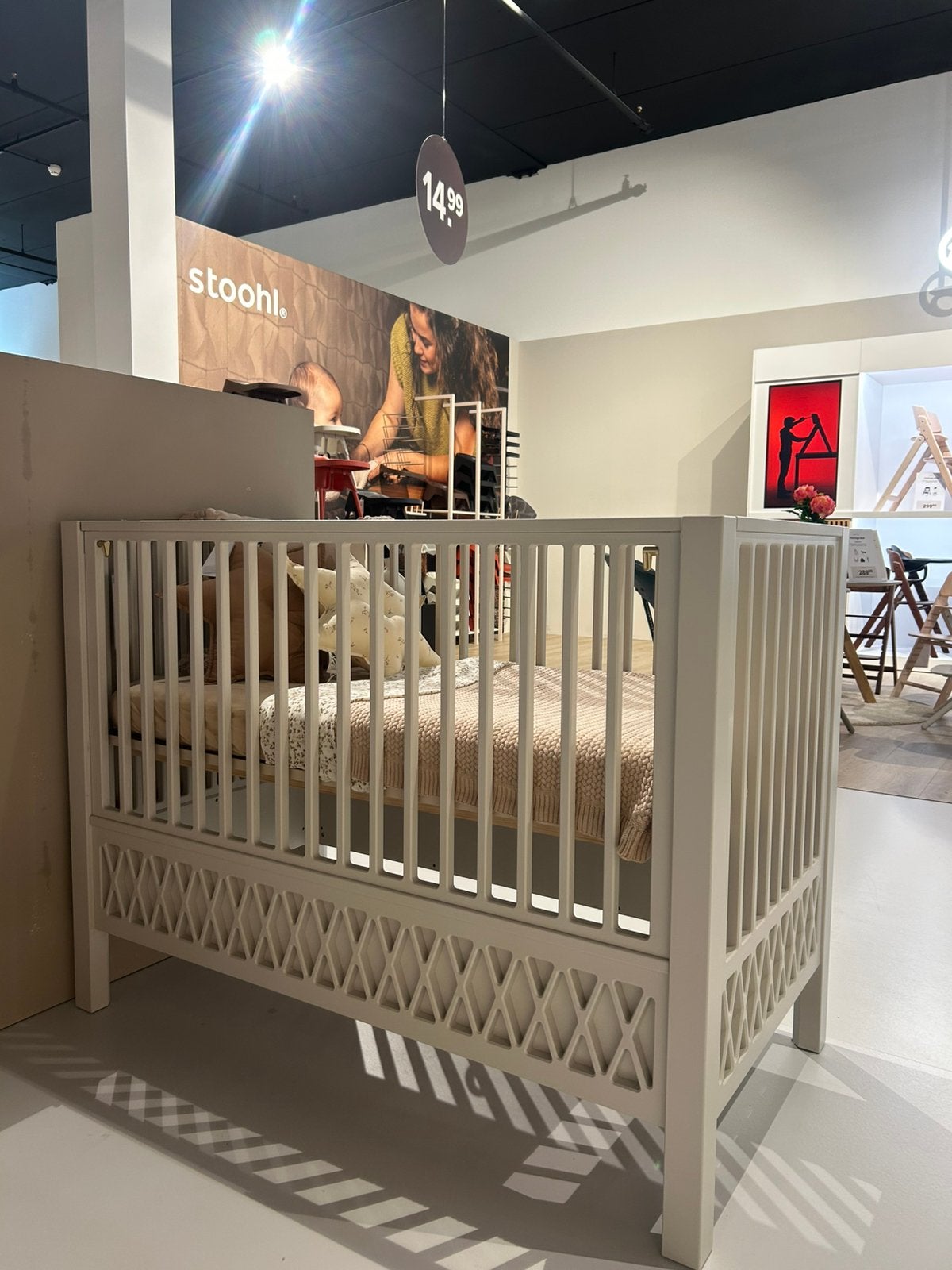 Cam Cam Copenhagen Harlequin Babybed - 60x120 - Light Sand, Ophalen, Zo goed als nieuw, Ledikant