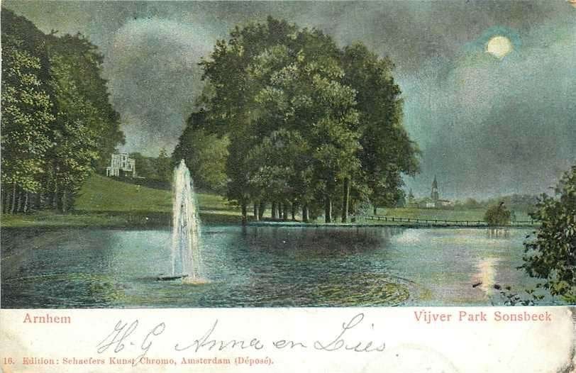 380-904-041 Arnhem Vijver Park Sonsbeek, Verzenden, Voor 1920, Gelderland