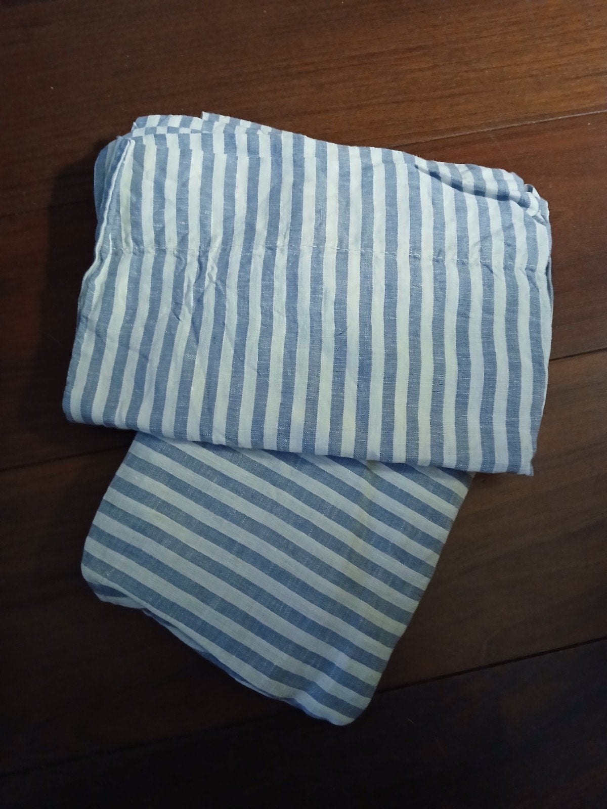 100 % linnen slopen 2 stuks 50 x70 blauw wit gestreept 50x70, Ophalen of Verzenden, Nieuw, Blauw
