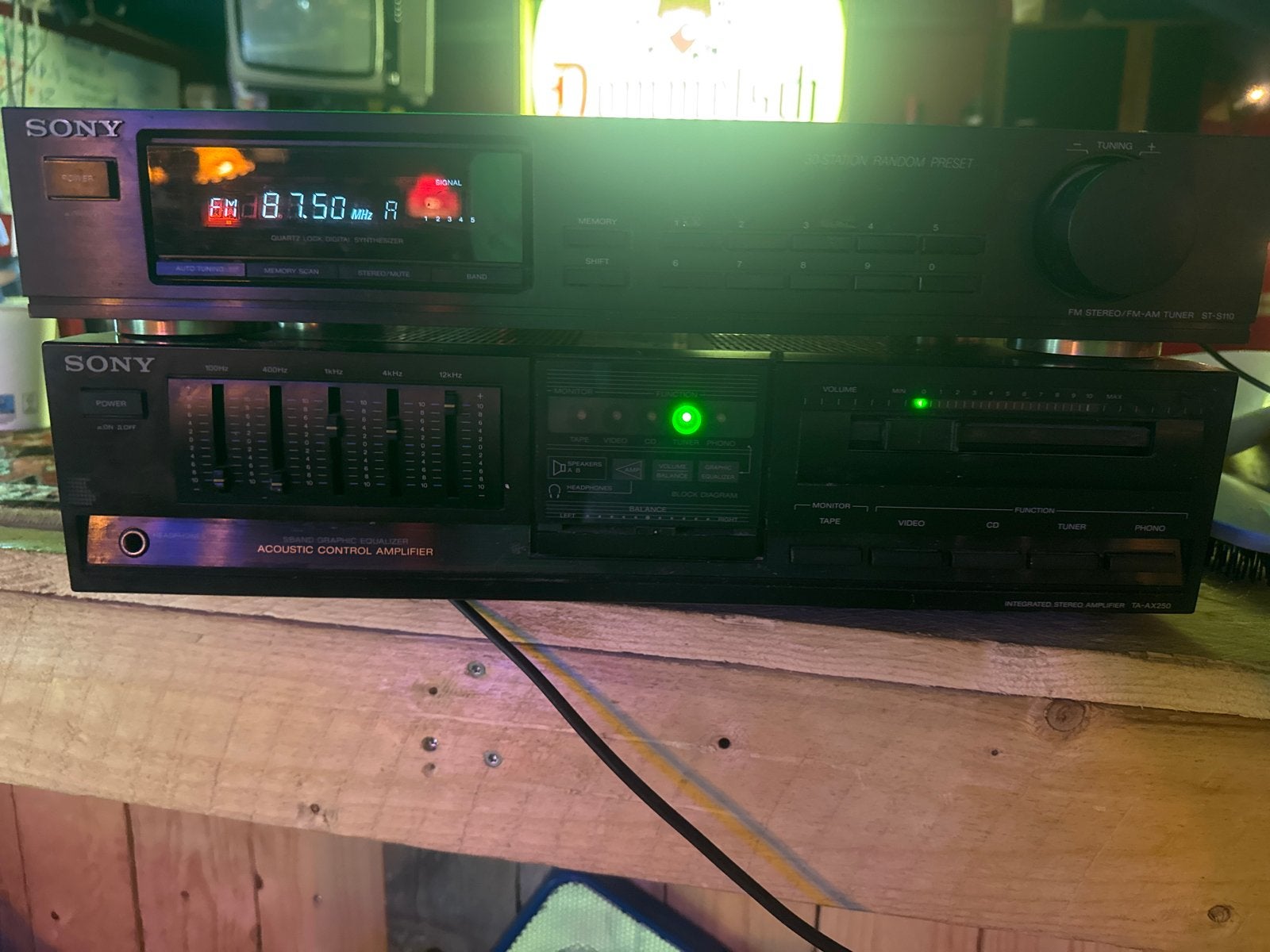 Sony Stereo Set: Tuner en Acoustic Control Amplifier, Gebruikt, Tuner of Radio, Sony, Losse componenten
