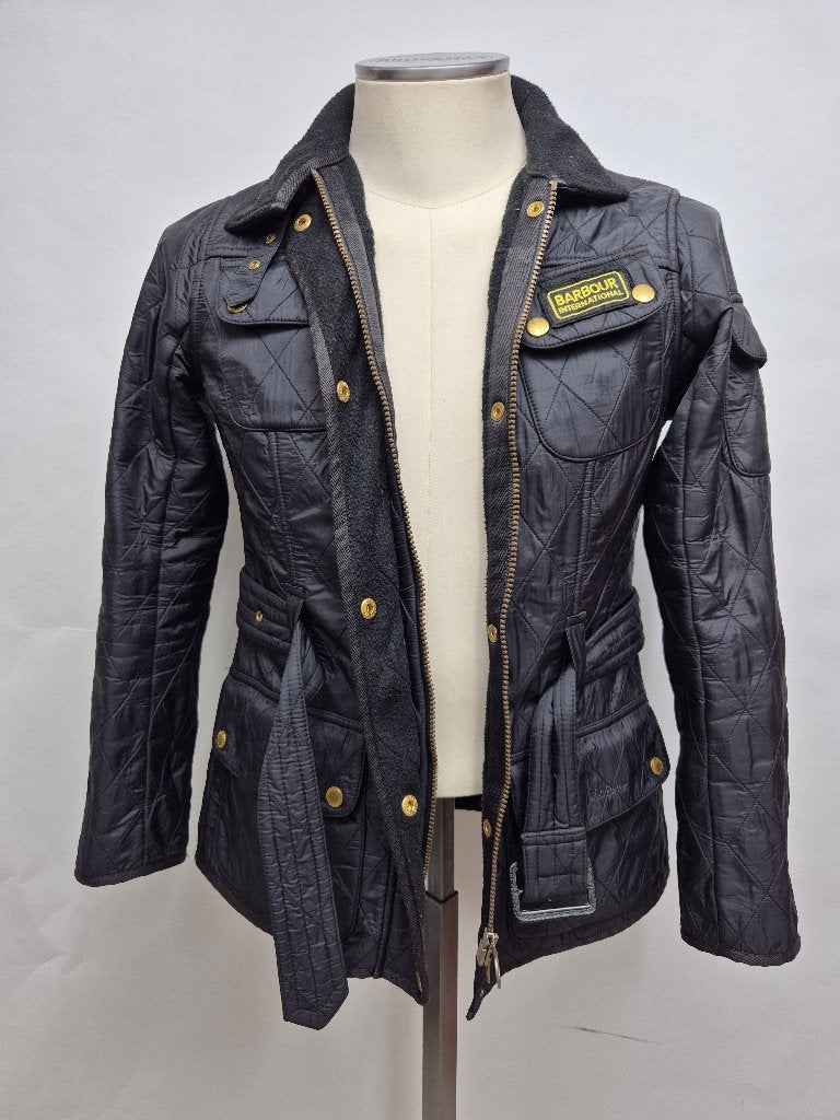 Barbour dames fleece jas 'International Quilt' 36, Barbour, Zwart, Ophalen of Verzenden, Maat 36 (S)