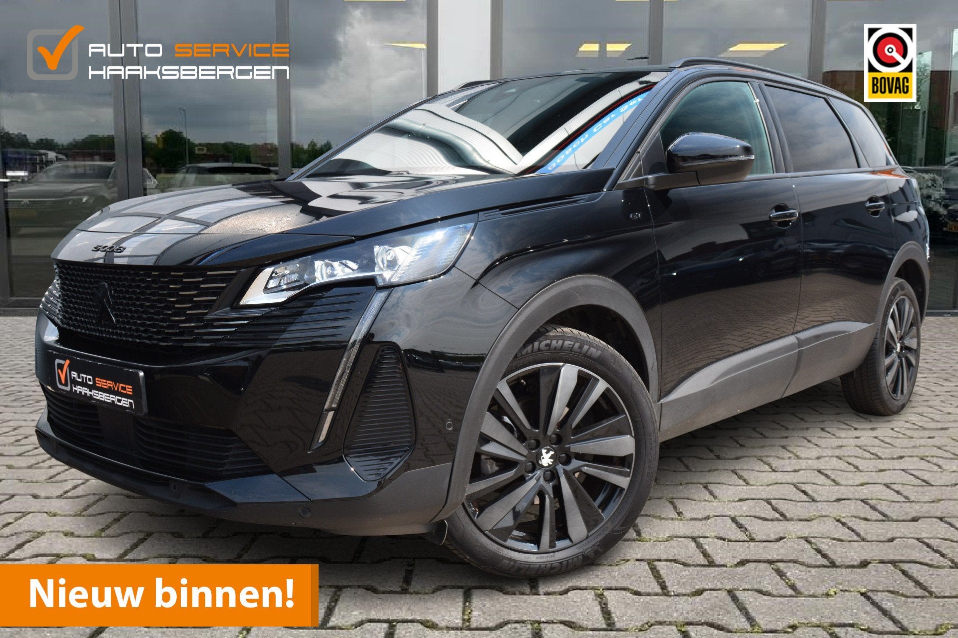 Peugeot 5008 1.2 PureTech GT 7p Blackpack | ACC | 360 Camera, 15 km/l, Gebruikt, Zwart, 1199 cc