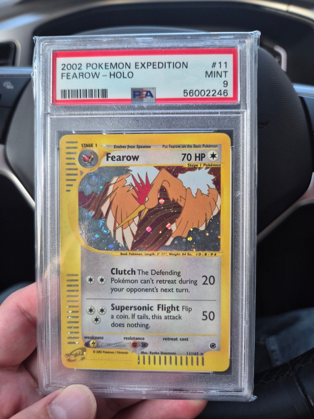 Fearow Holo 2002 Pokémon Expedition PSA 9 Mint, Ophalen, Zo goed als nieuw, Losse kaart, Foil