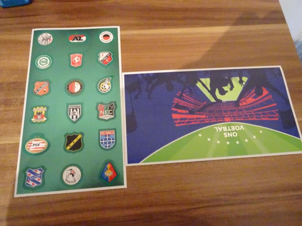 Twee XXL stickers van de voetbal plaatjes, Ophalen of Verzenden, Nieuw, Folder