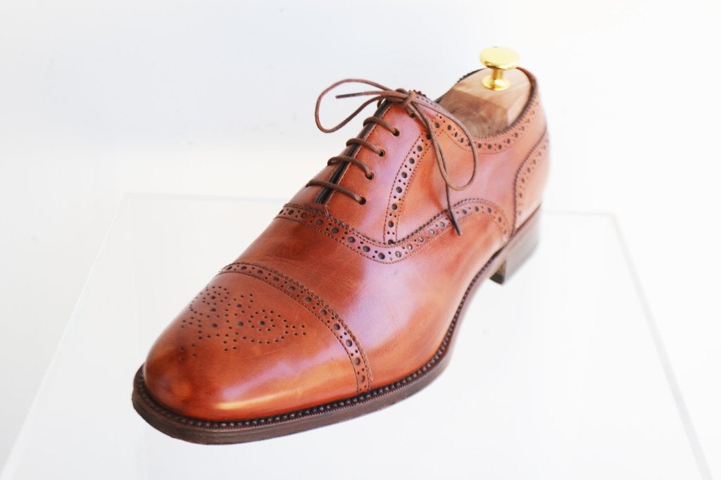 Uitzonderlijk! Santoni brogues in de maat 8.5 F = maat 42.5, Kleding | Heren, Bruin, Ophalen of Verzenden, Zo goed als nieuw, Santoni