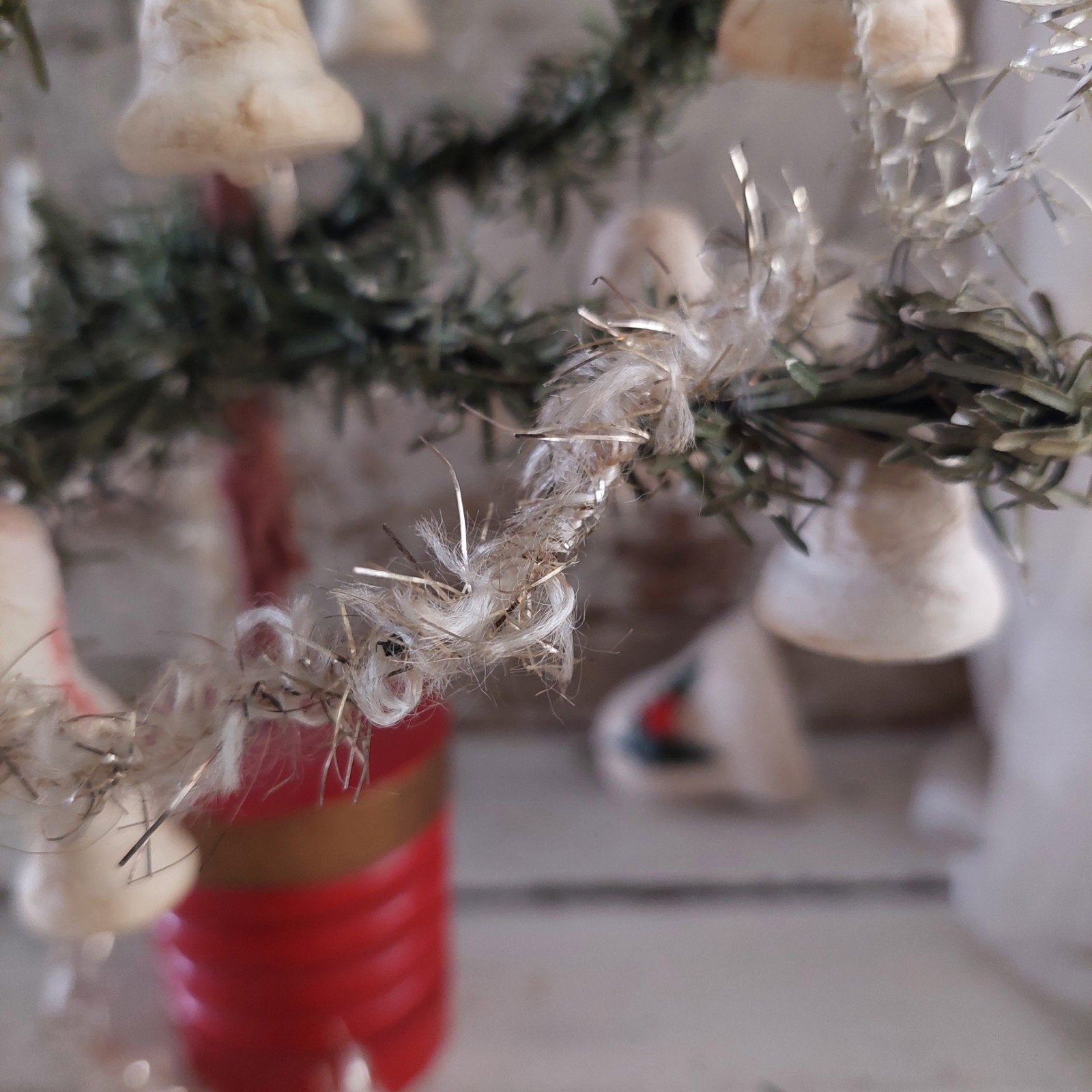 oude kerst/ oude tinsel slinger feathertree, Ophalen of Verzenden