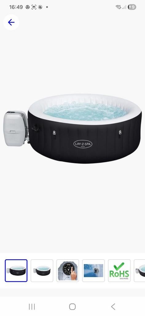 Lay-Z-Spa Miami opblaasbare jacuzzi, Ophalen of Verzenden, Gebruikt, Pomp