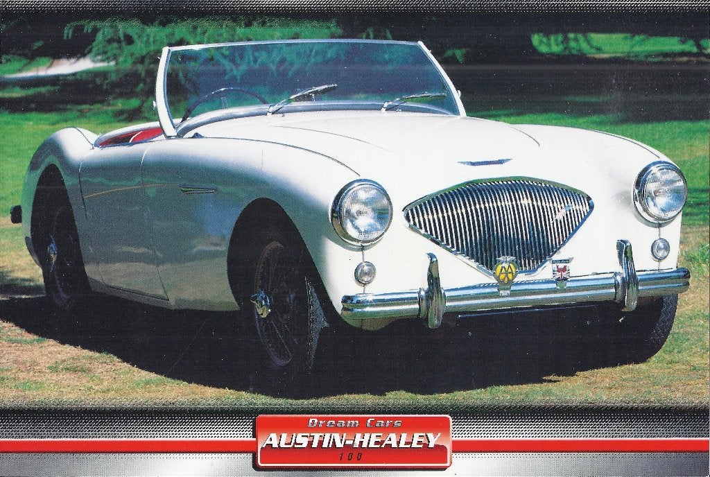 Ma571 foto dream cars austin healey 100e, Ophalen of Verzenden, Voor 1940, Zo goed als nieuw, Overige onderwerpen