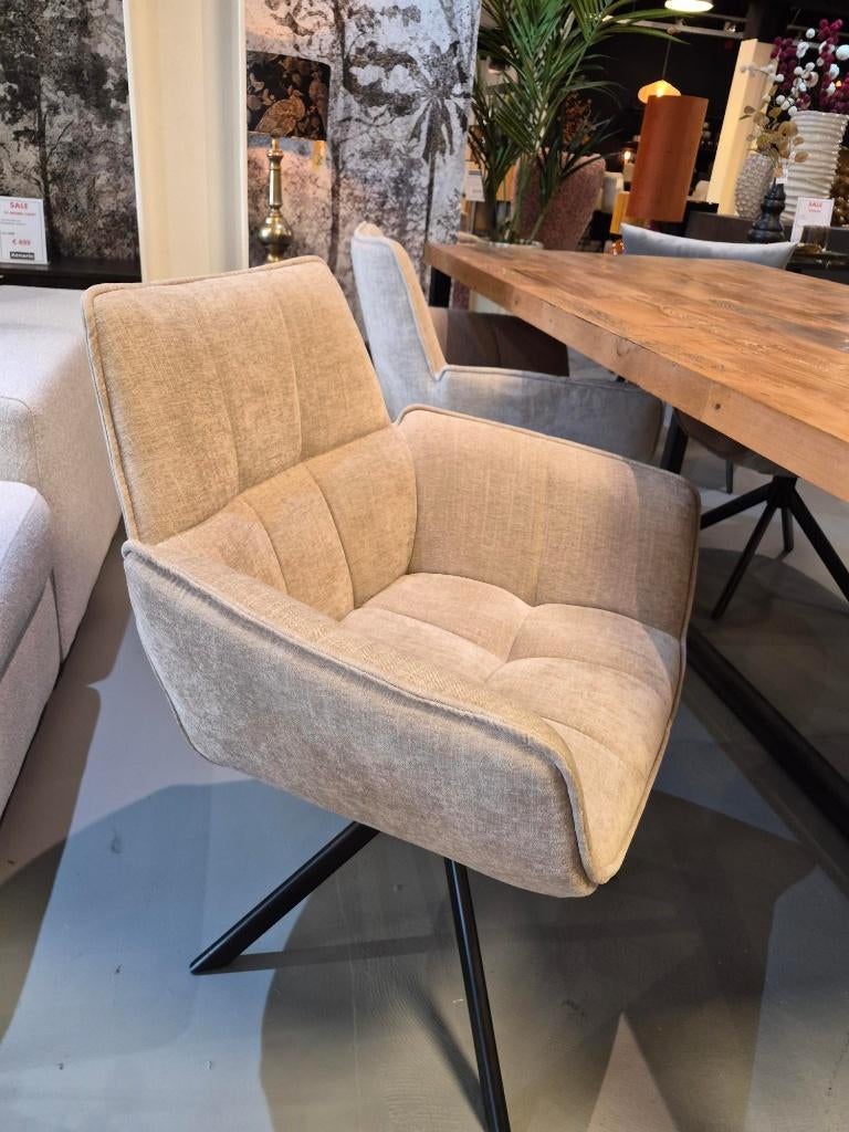 Eetkamerstoelen 6 stuks Monaco draaibaar, Ophalen, Overige kleuren, Nieuw, Stof