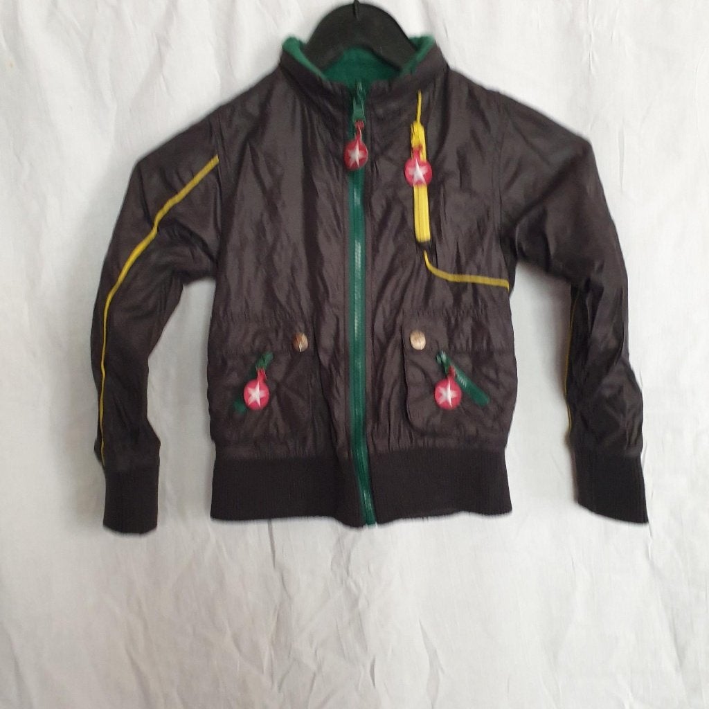 Stoere jas, van 2 kanten te dragen. mt 110. Merk Kik Kid, Meisje, ., Ophalen of Verzenden, Zo goed als nieuw