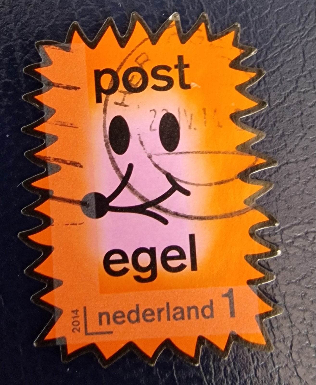 kv718 Postzegel Post Egel Nederland 1 (2014), Postzegels en Munten, Postzegels | Nederland, Ophalen of Verzenden, Na 1940, Gestempeld