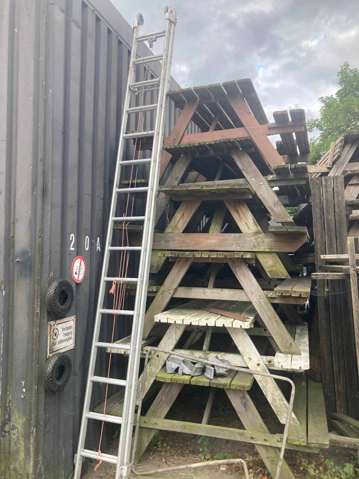 Picknicktafels van 1,50 tot 3 meter losse tafels en banken, Ophalen, Zo goed als nieuw, Rechthoekig, Kinderpicknicktafel