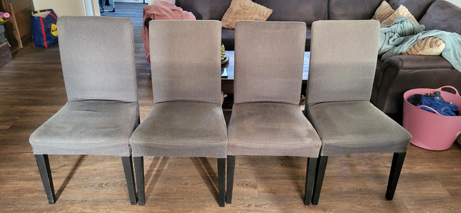 4 stoelen hendriksdal van ikea, Ophalen, Gebruikt, Vier, Stof