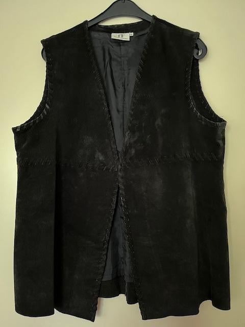 vest suède zwart western stijl M van B.B by H&M 100% leer, Kleding | Dames, Truien en Vesten, Maat 38/40 (M), H&M, Zwart, Ophalen of Verzenden