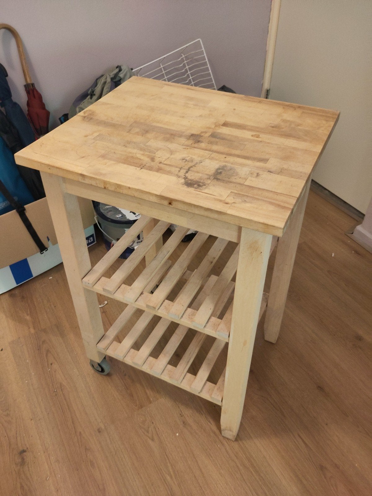 IKEA BEKVÄM Keukentrolley - Berkenhout, 58x50 cm, Gebruikt, Hout, IKEA, Keukentrolley