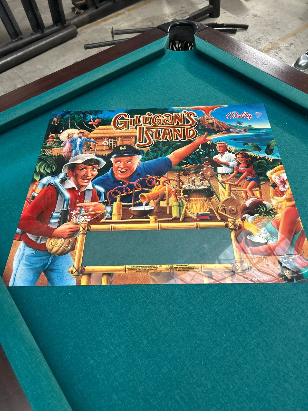 Gilligan's Island Flipperkast translite, Verzamelen, Automaten | Flipperkasten, Ophalen, Gebruikt, Bally, Overige soorten