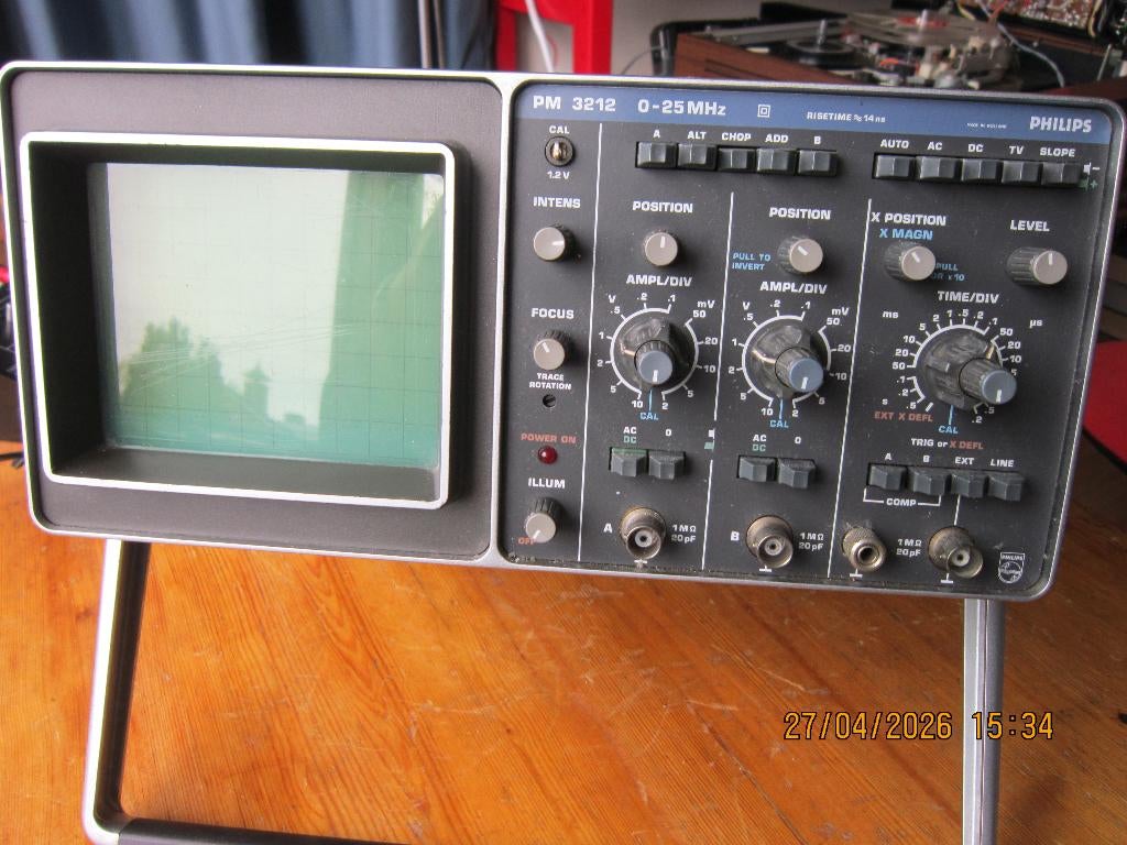 Philips PM3212 Oscilloscoop, Ophalen of Verzenden, Gebruikt, Elektriciteit