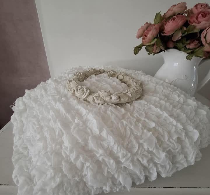 Prachtige witte  sprei/plaid/bouti, Ophalen of Verzenden