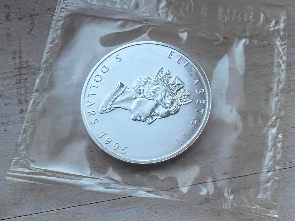 Maple Leaf zilver 1995 Originele RCM SEAL, Ophalen of Verzenden, Zilver