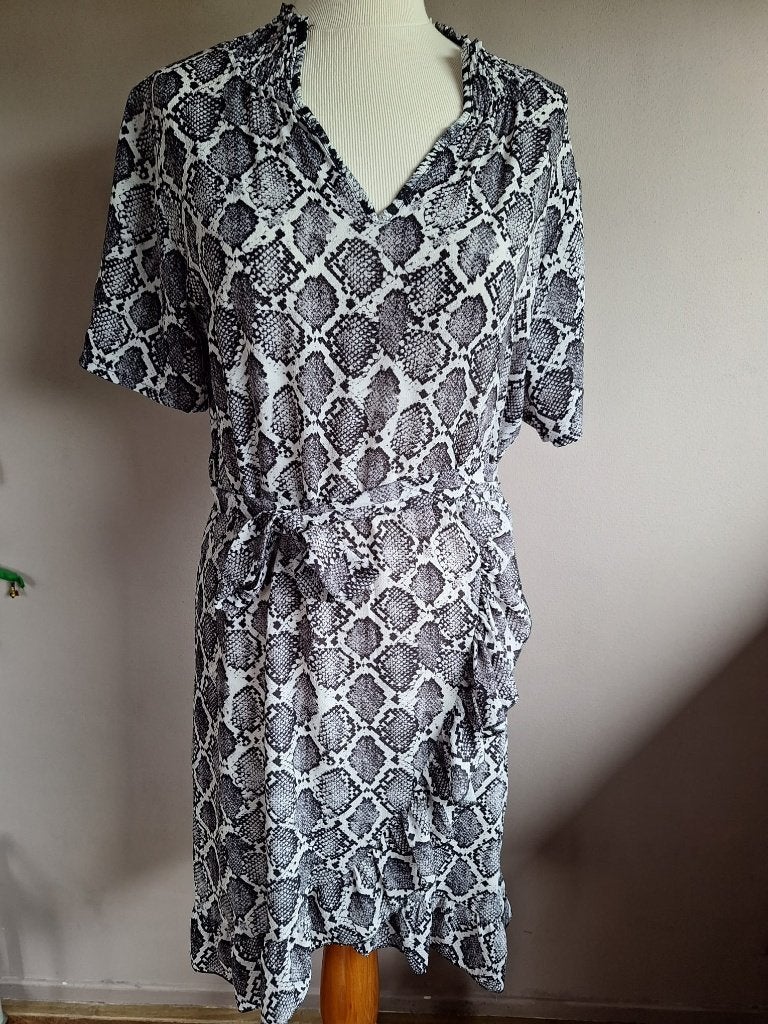 Nieuwe stretch jurk print van Pescara, maat L, Overige kleuren, Maat 42/44 (L), Pescara, Nieuw