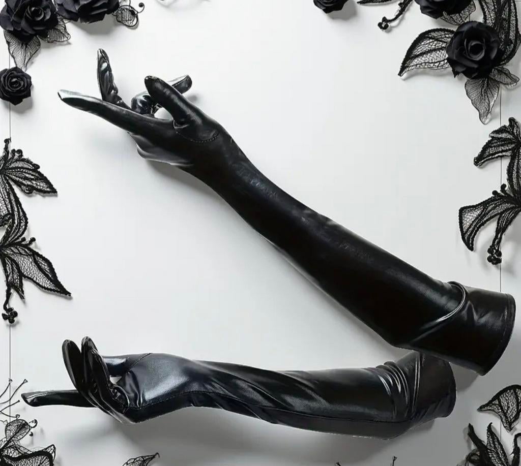 Lange PU Handschoenen Maat M - Sexy & Fetish Stijl, Kleding | Dames, Overige Dameskleding, Ophalen of Verzenden
