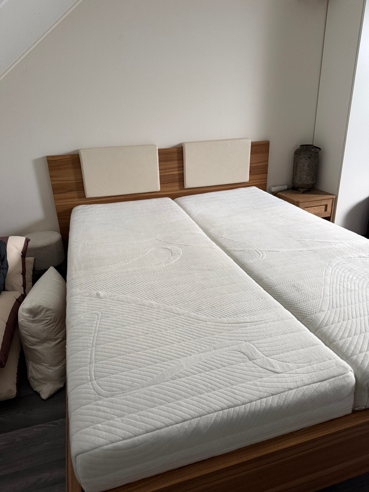 Matrassen van Auping + gratis bedframe en bodem, Ophalen, Gebruikt, Tweepersoons, Matras