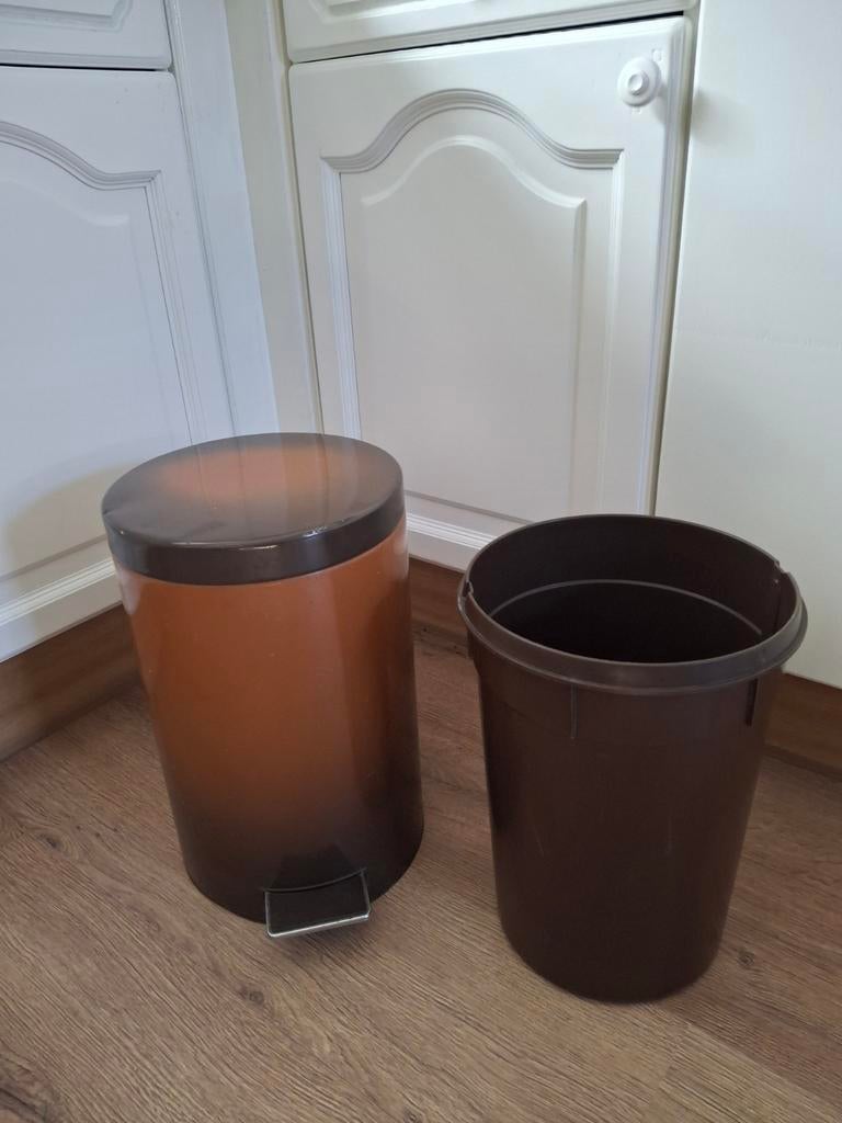 Retro prullebak. Brabantia., Ophalen of Verzenden, Gebruikt, Metaal, Minder dan 50 cm