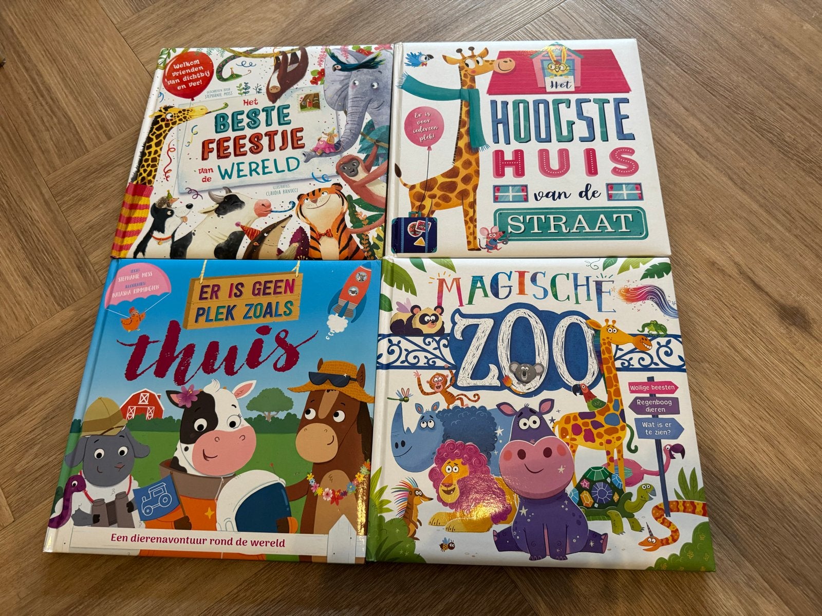 4 leuke kinderboeken: dierenavonturen en feestjes, Fictie algemeen, Verzenden, Jongen of Meisje, Zo goed als nieuw