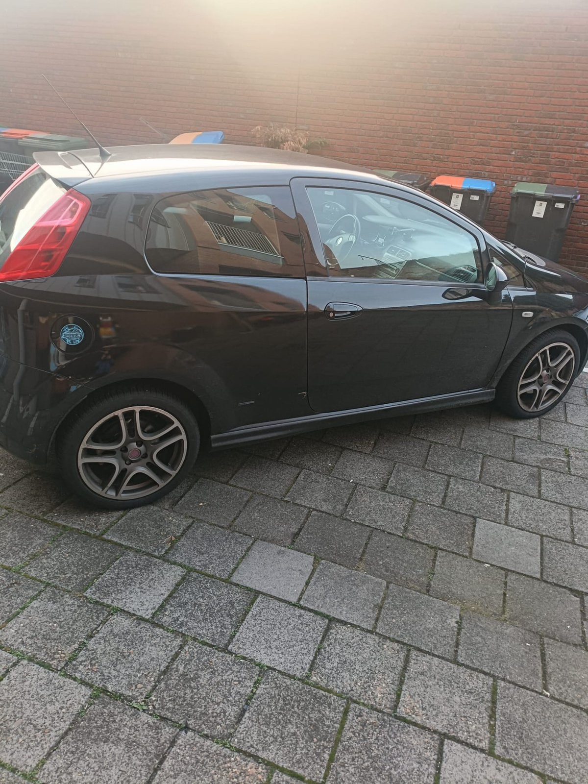 Fiat Punto 1.4 16V Turbo 3DR 2008 Zwart, Auto's, Voorwielaandrijving, 15 km/l, 4 cilinders, Origineel Nederlands