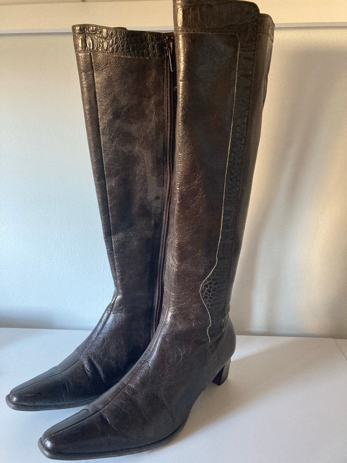 Laarzen - Maat 36, Kleding | Dames, Hoge laarzen, Bruin, Ophalen of Verzenden, Gedragen