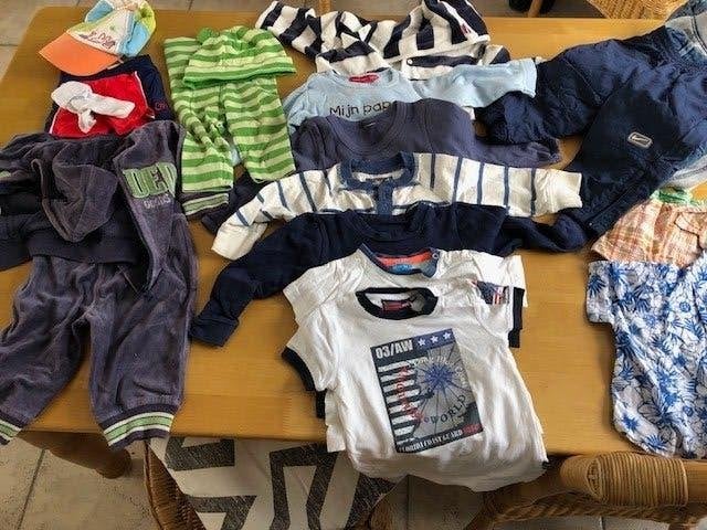 Te koop pakket jongens baby kleertjes maat 62 - 68, Ophalen, Gebruikt, Maat 62