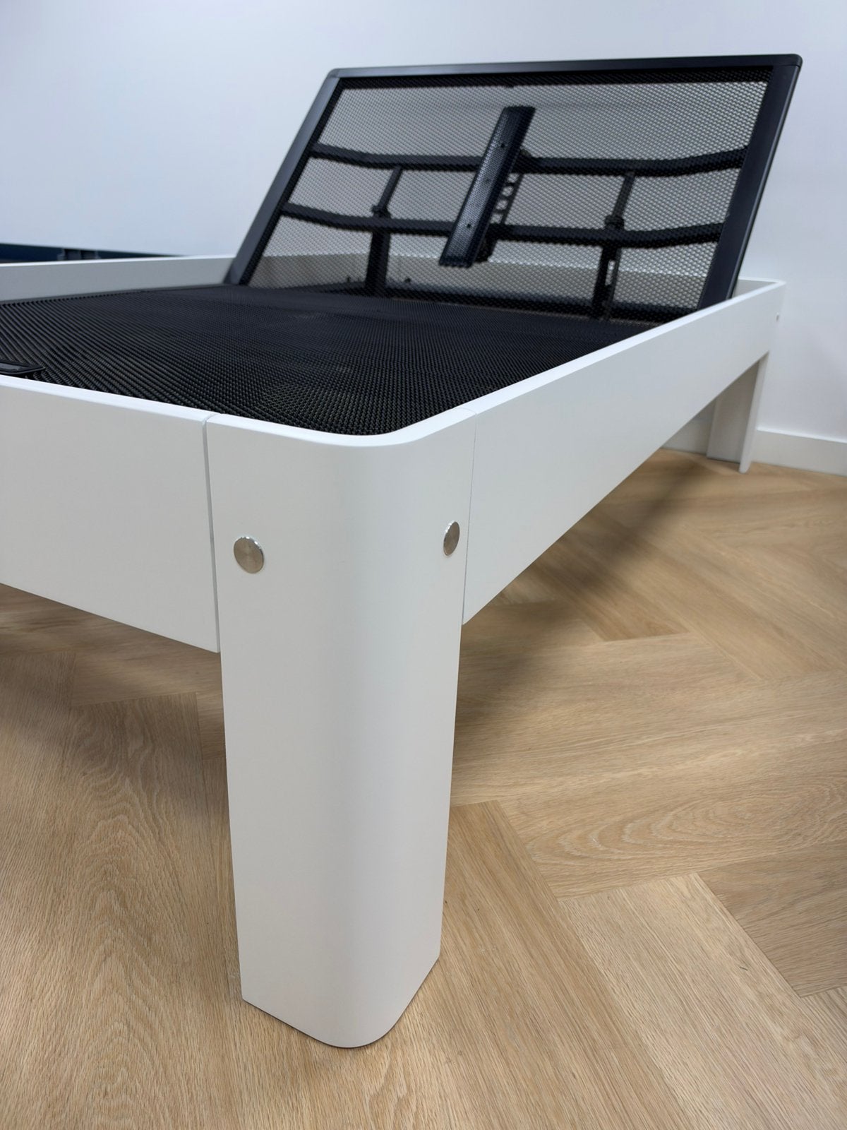 Showroommodel: Auping Auronde 120x200 Pure White 2M (-50%!), Huis en Inrichting, Verstelbaar, BeddenHal, Wit, Ophalen of Verzenden