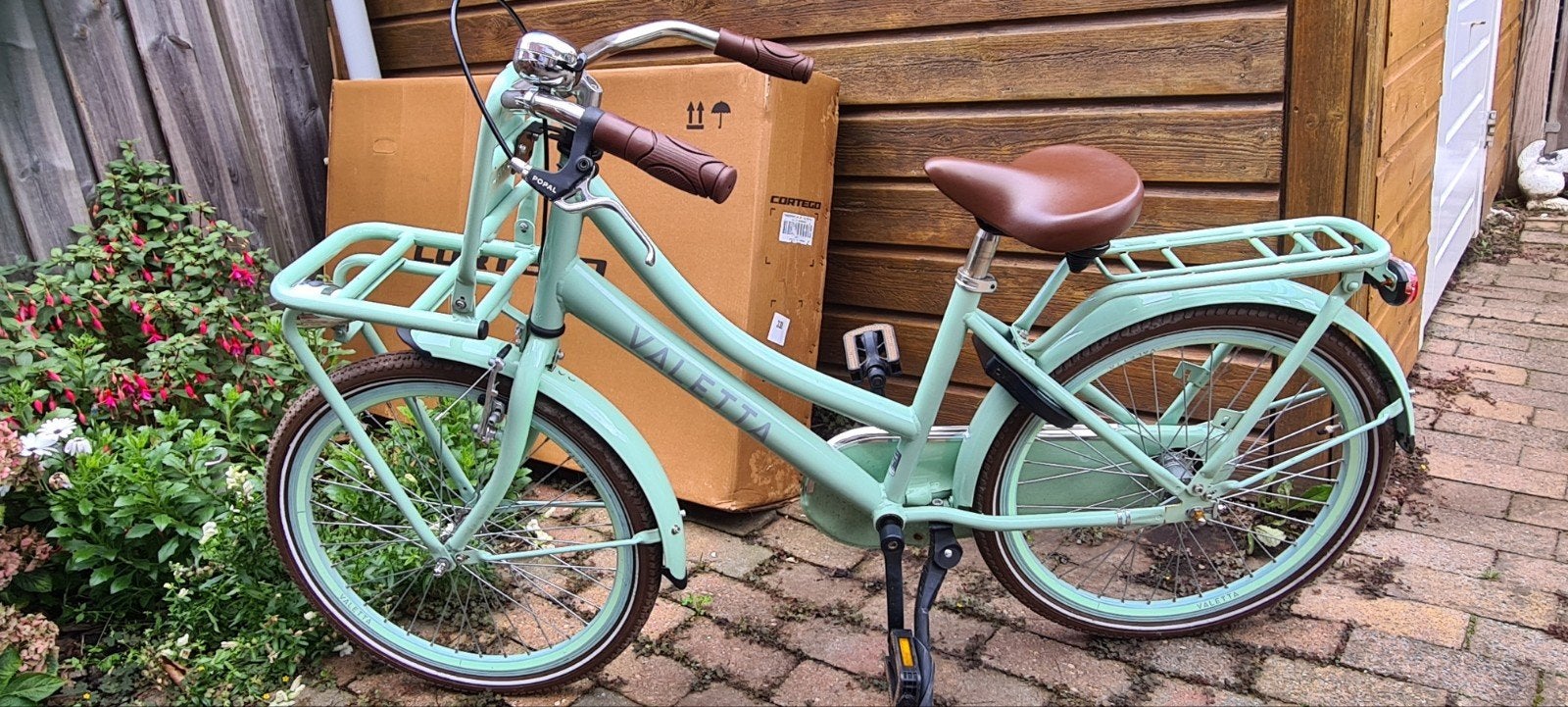 Popal  Cargo fiets 22 inch - Mint Groen, Ophalen, Terugtraprem, 22 inch, Gebruikt