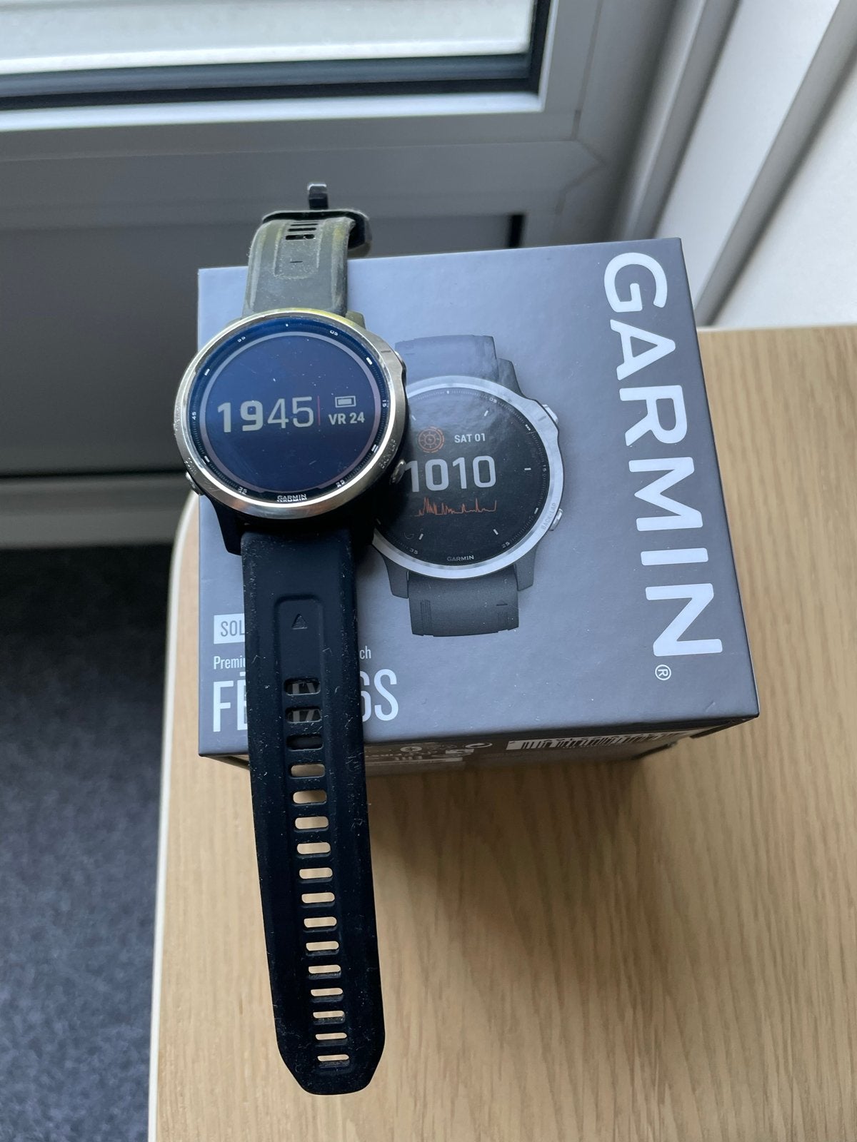 Garmin Fenix 6S Solar, Zwart, Ophalen of Verzenden, Waterdicht, Android