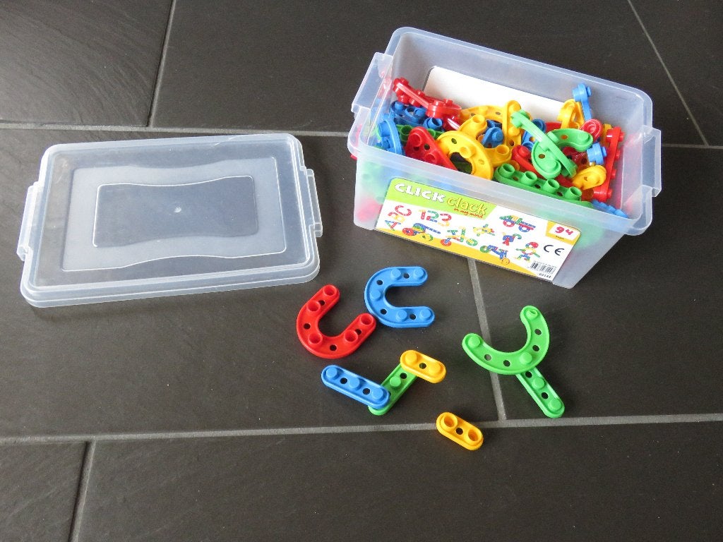 Click clack in my mind contructie set, 94 stuks in box, Ophalen of Verzenden, Zo goed als nieuw