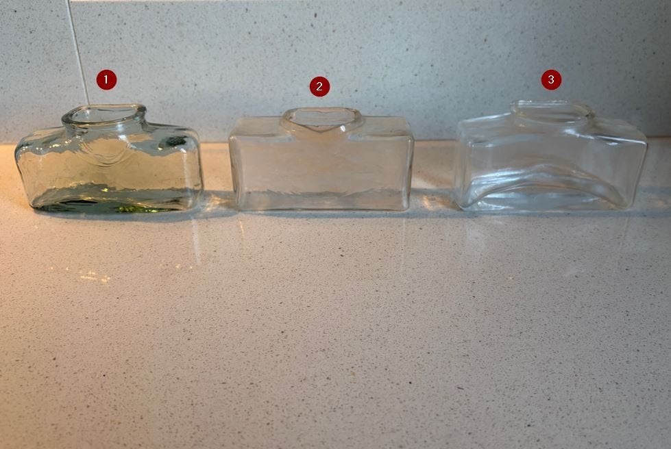 Oude glazen drink/voederbakjes voor vogels., Ophalen of Verzenden, Gebruikt, Eten en Drinken