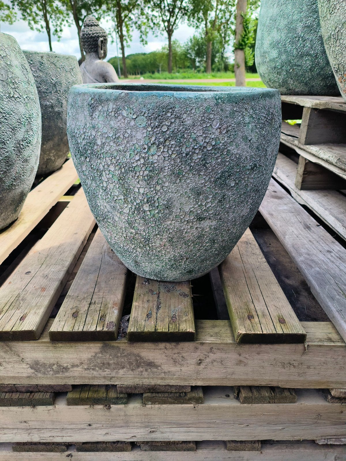 Stijlvolle Buitenpot, 25 tot 40 cm, Overige materialen, Rond, Nieuw