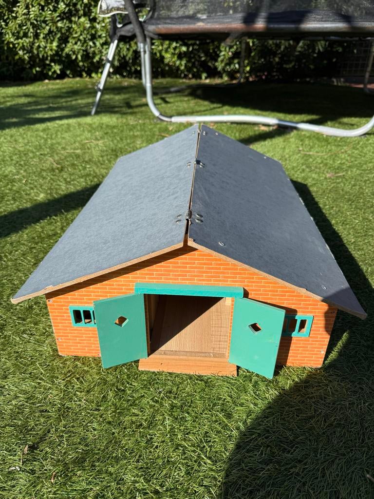 Kids Globe houten paardenstal met 9 boxen en 6 paarden, Ophalen, Gebruikt, Overige typen